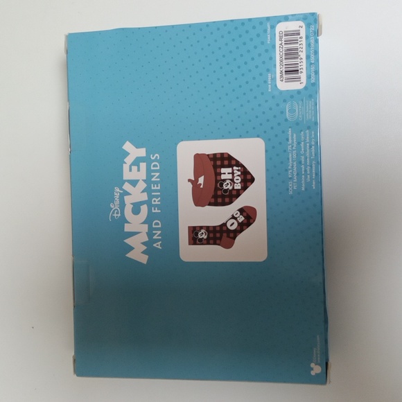 NWT Disney Mickey and Friends Pet Owner Socks Pet Bandana Set - Picture 3 of 4